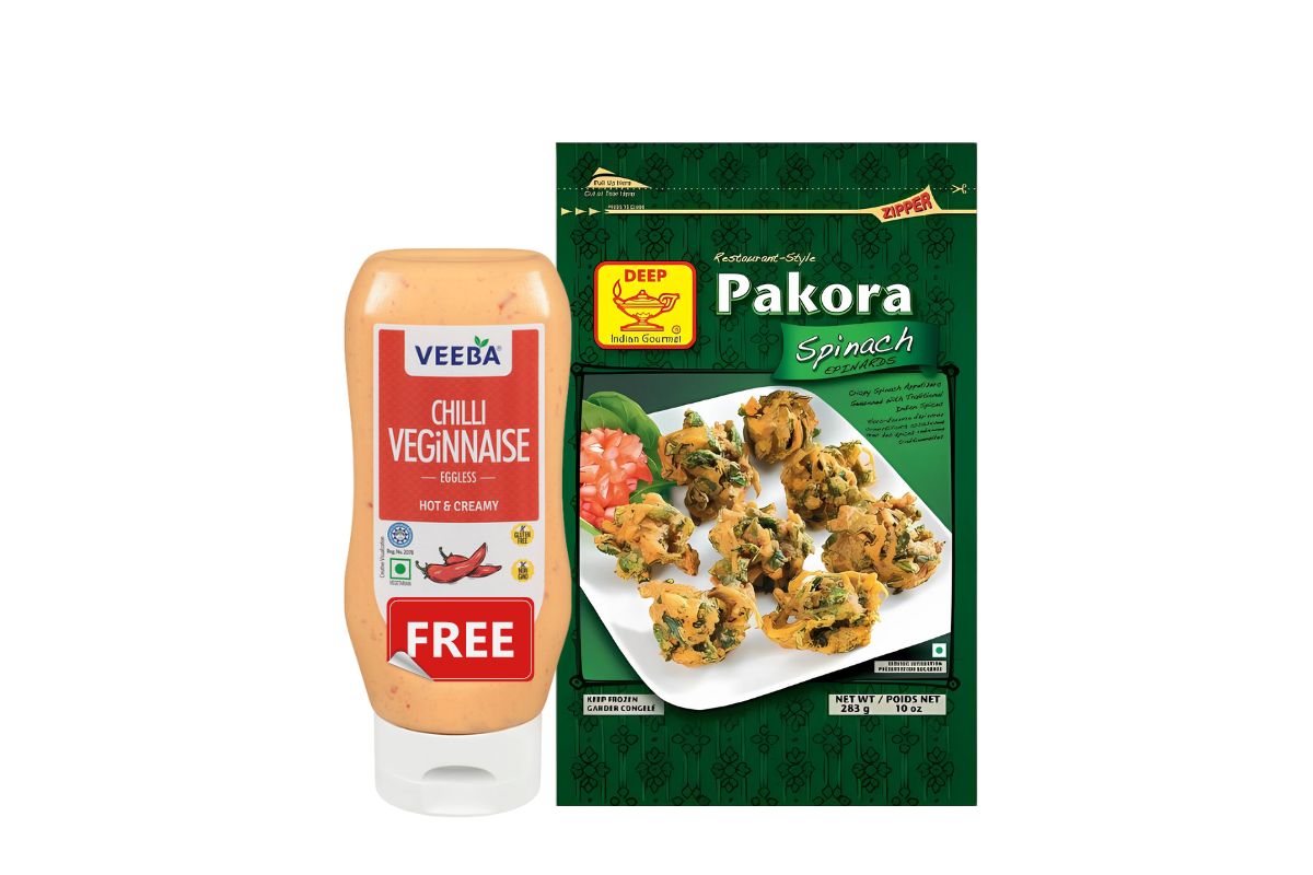 Deep Spinach Pakora with Veeba Mayo Free