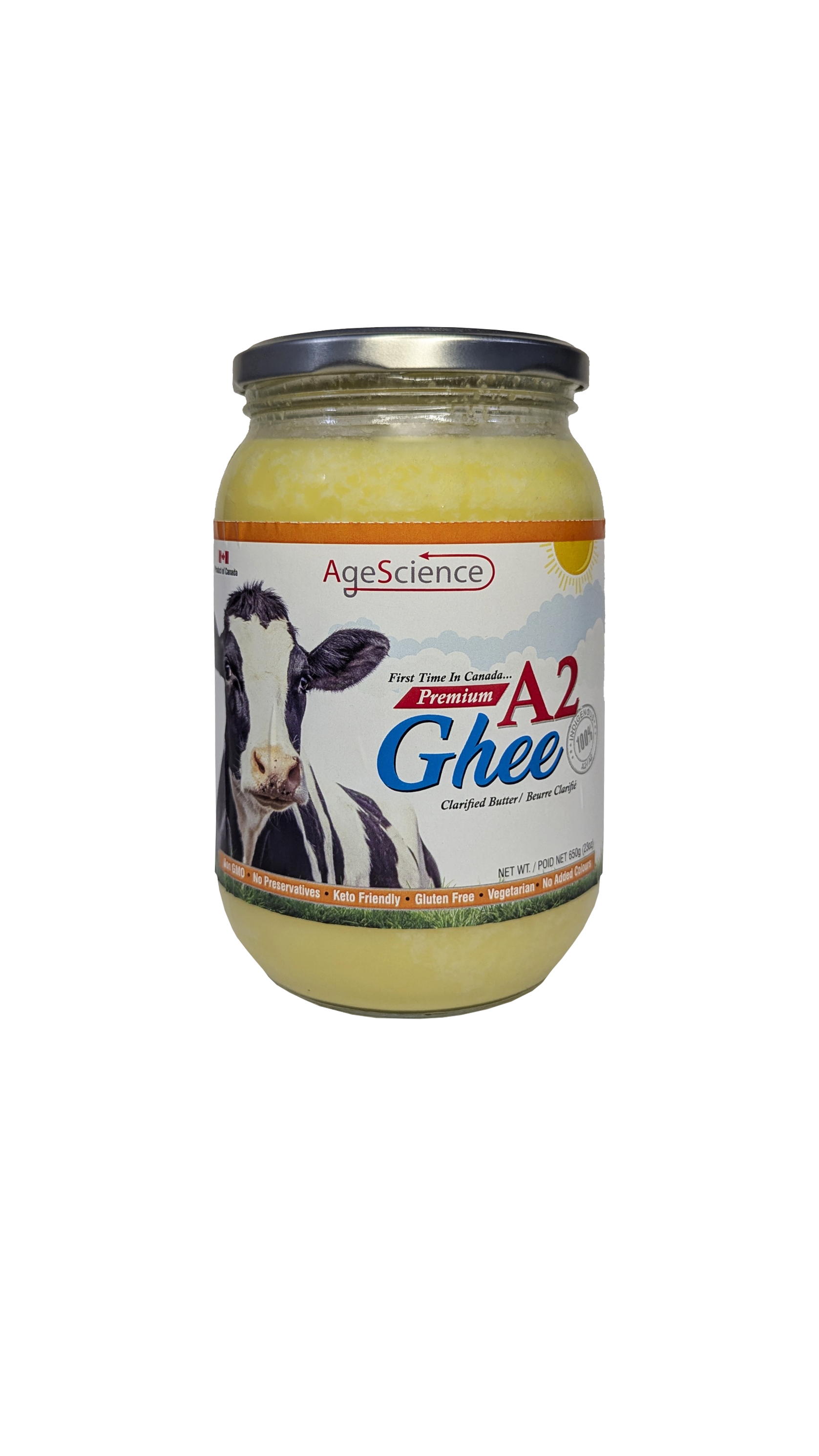 AgeScience A2 Ghee - Desi Ghee - Made in Canada