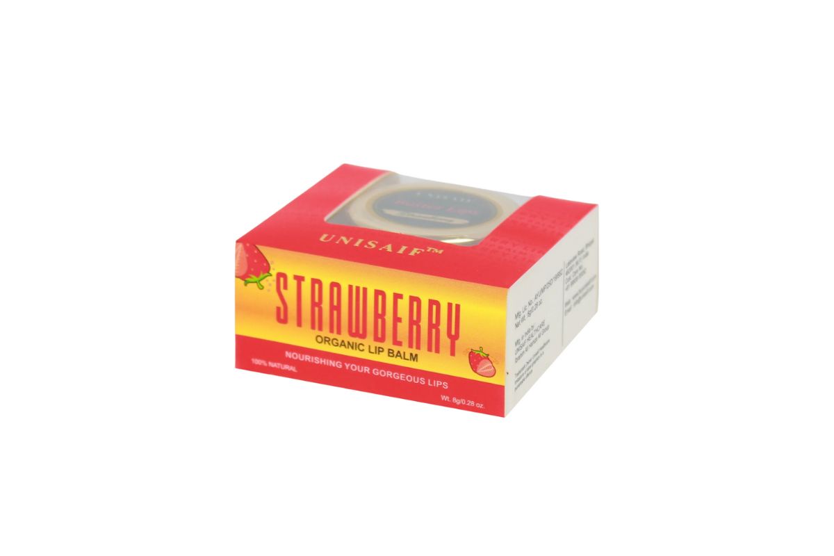 Unisaif Strawberry Organic Lip Balm