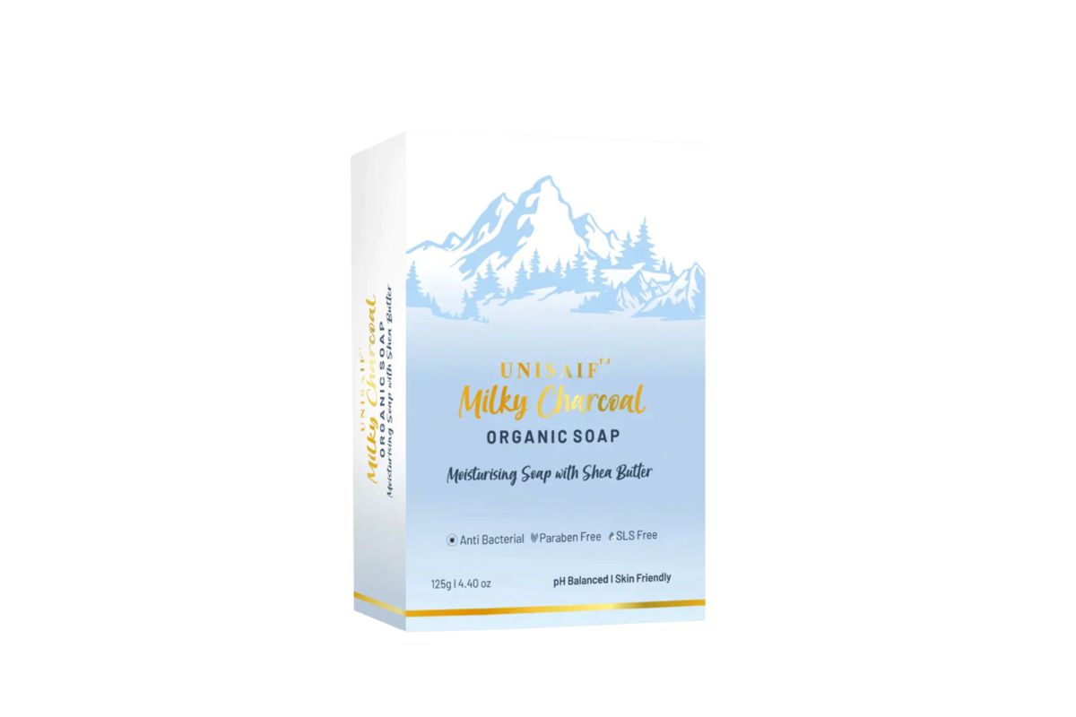 Unisaif Milky Charcoal Soap