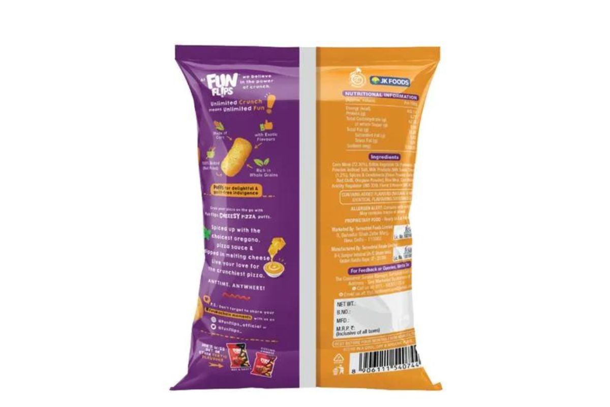 Funflips Cheeesy Pizza Puffs image