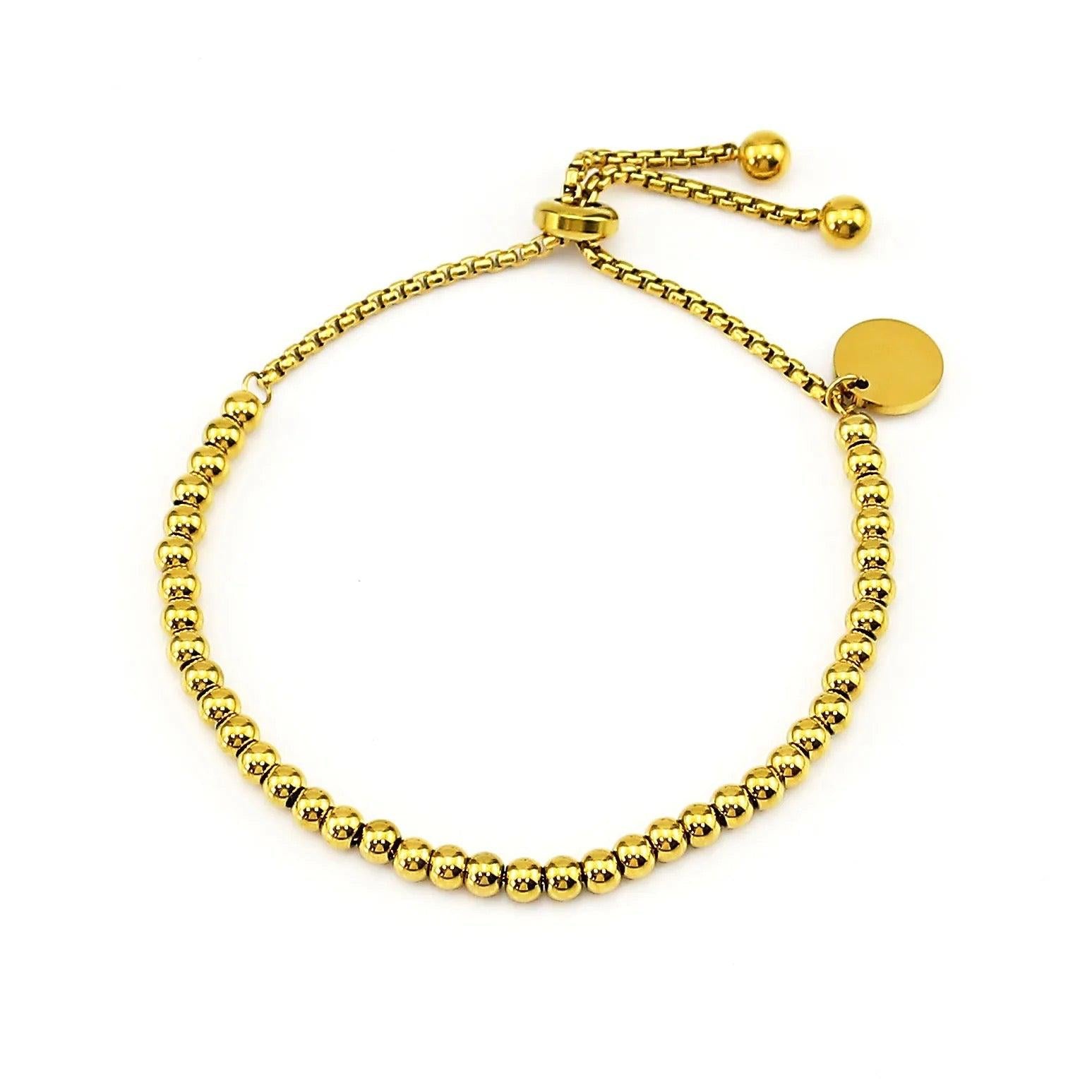 Adjustable Bead Ball Slider Bracelet Slider Extender Chains Friendship Lucky Beads Bracelets