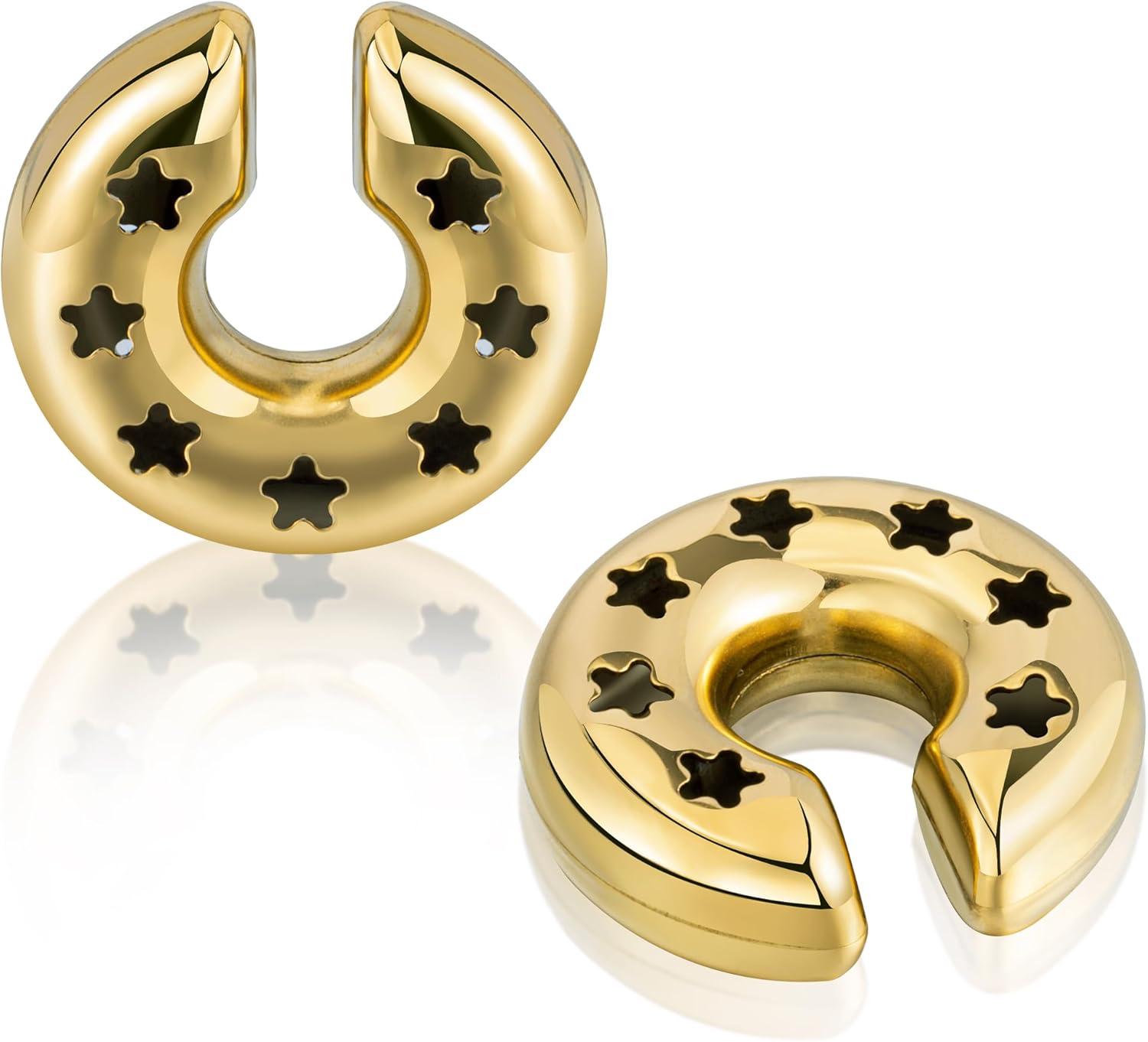 Star Cutout Hoop Earrings image